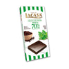 Tablete Chocolate Negro Menta 70% Cacau · 100 g.